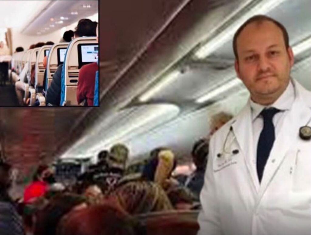 Hero në 10 mijë metra lartësi  Mjeku shqiptar i shpëton jetën pasagjerit gjatë fluturimit Tiranë Londër
