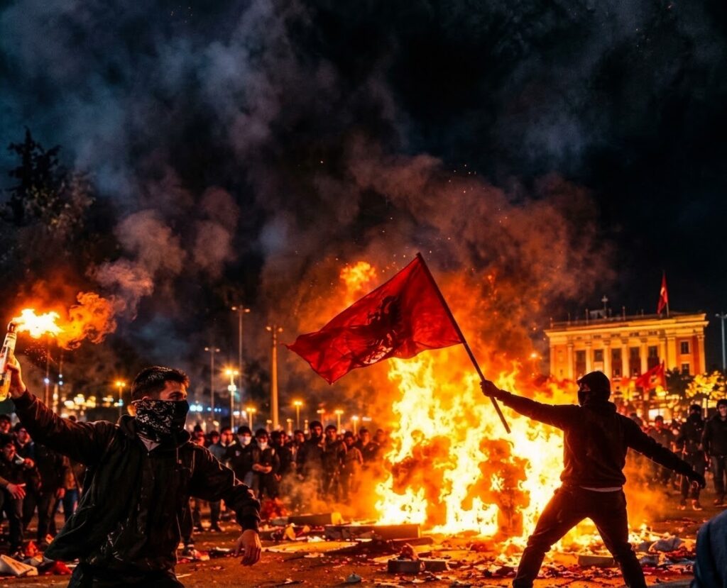 Nga protesta me fëmijë përdore tek maskat dhe gurët